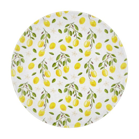 Planche À Découper Citron, Citrus jaune et vert (Devant)