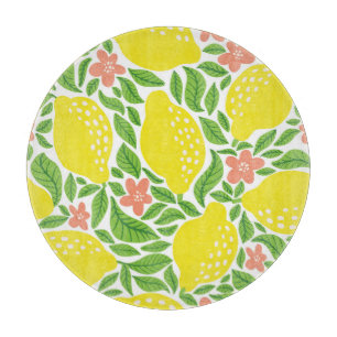 Planche À Découper Citron Citrus Motif Vintage d'été