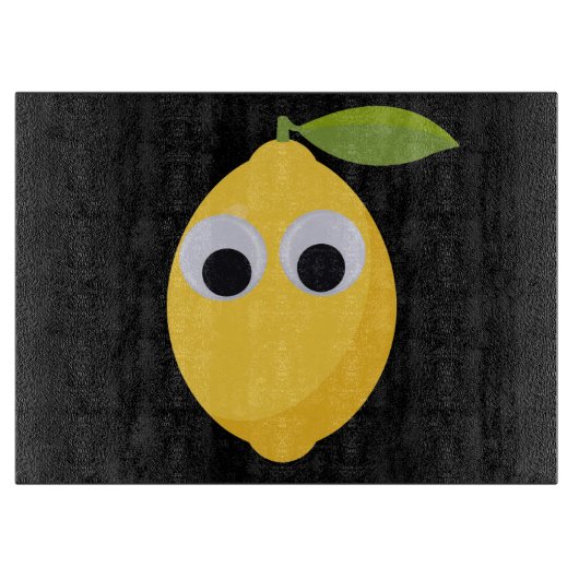 Planche À Découper Citron, fruit sucré avec des yeux globuleux (Devant)