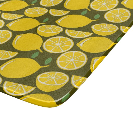 Planche À Découper Citron Jaune Moderne Amusant mignon (Coin)