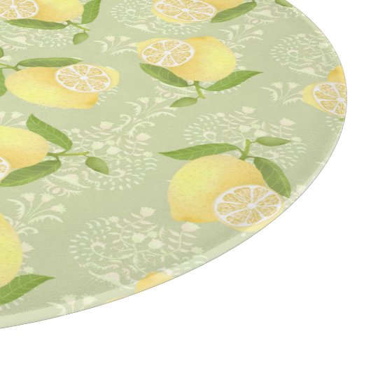Planche À Découper Citron Motif Aimer Olive (Coin)
