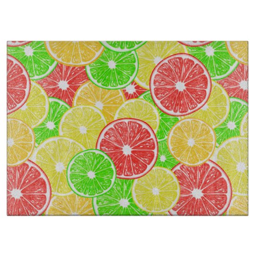 Planche À Découper Citron, orange, pamplemousse et tranches de citron (Devant)