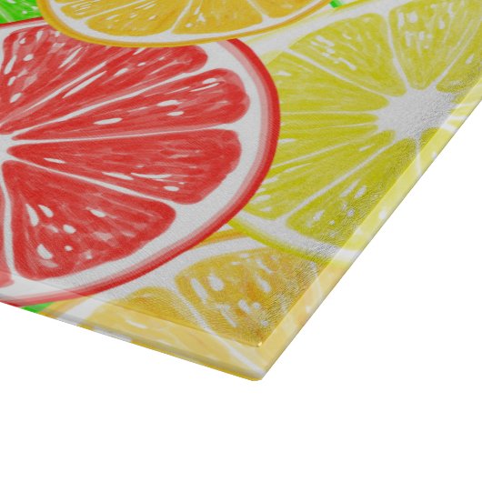 Planche À Découper Citron, orange, pamplemousse et tranches de citron (Coin)