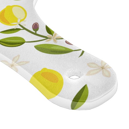 Planche À Découper Citron personnalisé, agrumes jaune et vert (Coin)