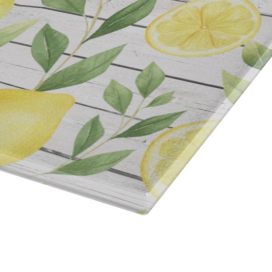 Planche À Découper Citrons aquarelles (Coin)