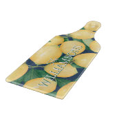 Planche À Découper Citrons en verre personnalisé bleu marine (Coin)