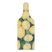 Planche À Découper Citrons en verre personnalisé bleu marine (Devant)