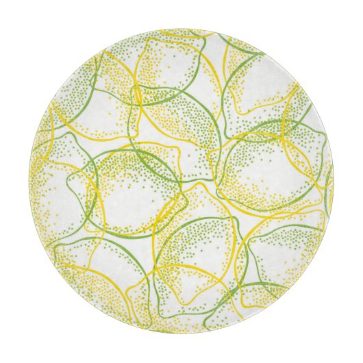 Planche À Découper Citrons et Limes : Motif frais. (Devant)