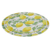 Planche À Découper Citrons mignons et Feuille Jaune et vert (Coin)