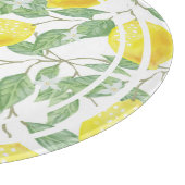 Planche À Découper Citrons mignons et Feuille Jaune et vert (Coin)