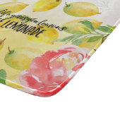 Planche À Découper Citrons Pink floral ombre aquarelle inspirant (Coin)
