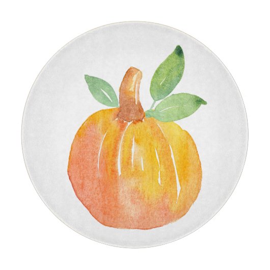 Planche À Découper Citrouille aquarelle 2 (Devant)