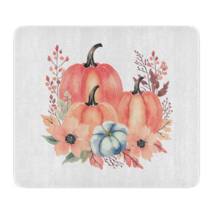 Planche À Découper Citrouille d'aquarelle de automne Boho