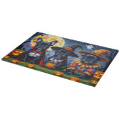 Planche À Découper Citrouille de Bulldogs de France noire Halloween d (Coin)