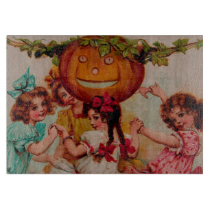 Planche À Découper Citrouille de la fête d'Halloween vintage