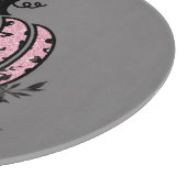 Planche À Découper Citrouille de table de coupe, Léopard rose et noir (Coin)