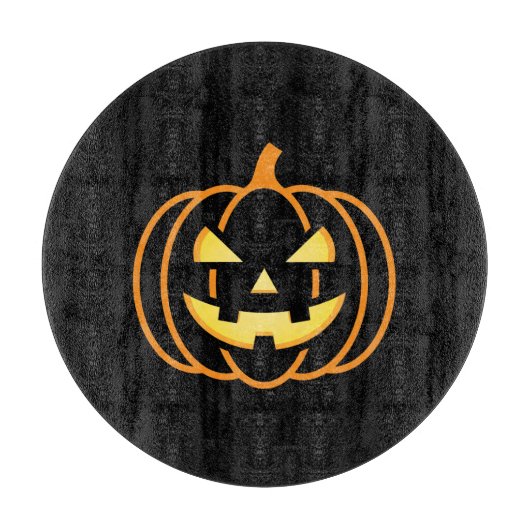 Planche À Découper Citrouille d'Halloween Classique Jack-O'-Lantern (Devant)