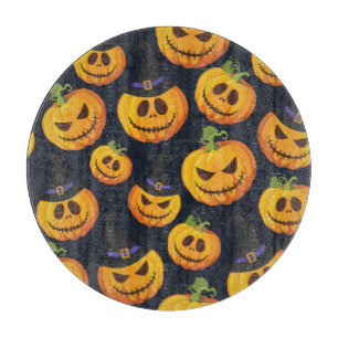 Planche À Découper Citrouille d'Halloween : Motif de sorcière Vintage
