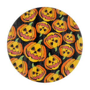 Planche À Découper Citrouille d'Halloween : Symbole Vintage d'automne