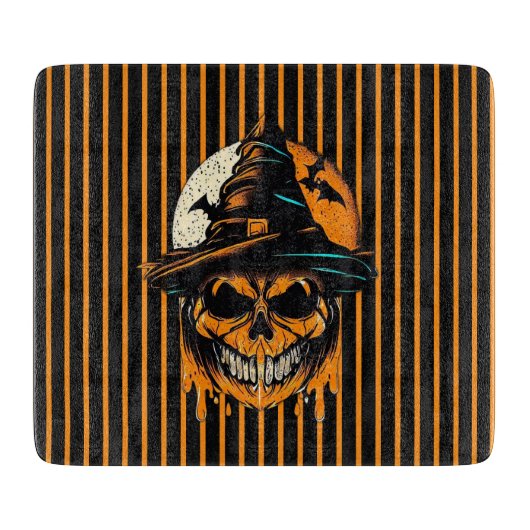 Planche À Découper citrouille/Halloween/crâne/éffrayant (Devant)