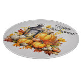 Planche À Découper Citrouille Maple Tree Feuille Lampe Thanksgiving (Coin)