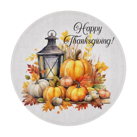 Planche À Découper Citrouille Maple Tree Feuille Lampe Thanksgiving (Devant)