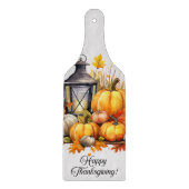 Planche À Découper Citrouille Maple Tree Feuille Lampe Thanksgiving (Devant)