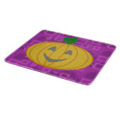 Planche À Découper Citrouille moderne sur violet géométrique (Coin)