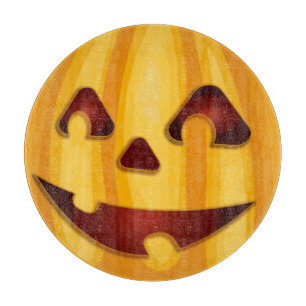 Planche À Découper Citrouille sculpté souriant design Halloween