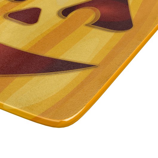 Planche À Découper Citrouille sculpté souriant design Halloween (Coin)