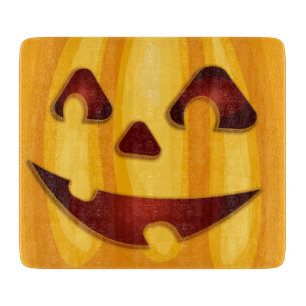 Planche À Découper Citrouille sculpté souriant design Halloween