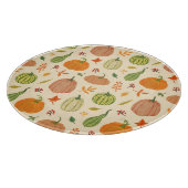 Planche À Découper Citrouille vert et orange, motif sans soudure. (Coin)