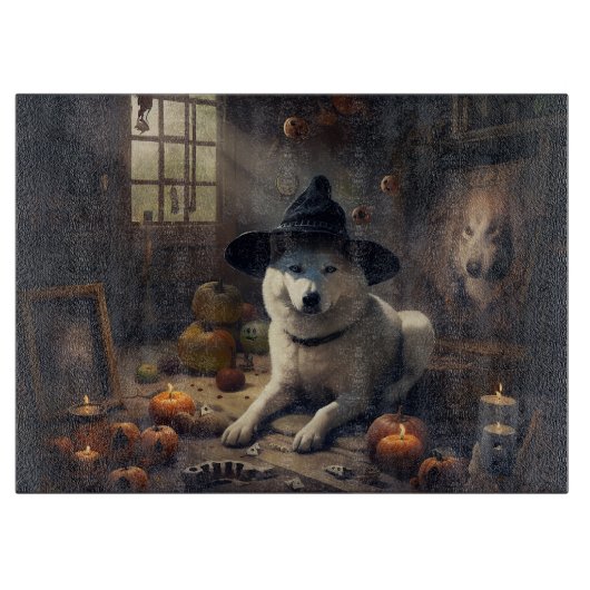 Planche À Découper Citrouilles d'Akita Halloween Épouvantables (Devant)