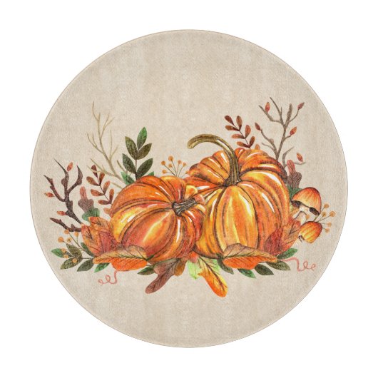 Planche À Découper Citrouilles d'automne (Devant)
