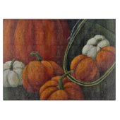 Planche À Découper Citrouilles en verre et panier vert (Devant)