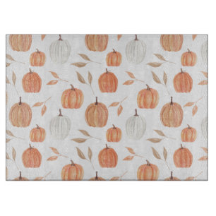 Planche À Découper Citrouilles et feuilles d'automne