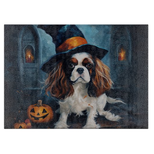 Planche À Découper Citrouilles Halloween Épouvantables Cavalier King (Devant)