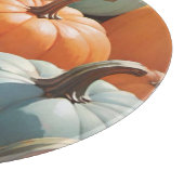 Planche À Découper Citrouilles oranges et bleues (Coin)