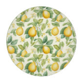 Planche À Découper Citrus aux fleurs de citron méditerranéen (Devant)