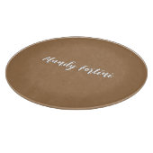 Planche À Découper Clair Brown Plain Élégante Calligraphie minimalist (Coin)