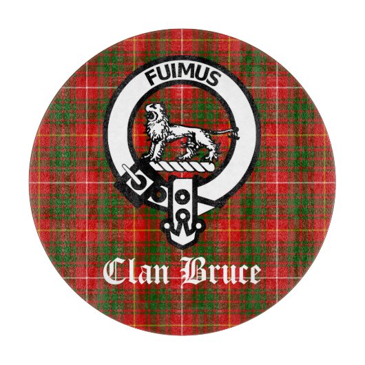 Planche À Découper Clan Bruce Crest Tartan Custom (Devant)