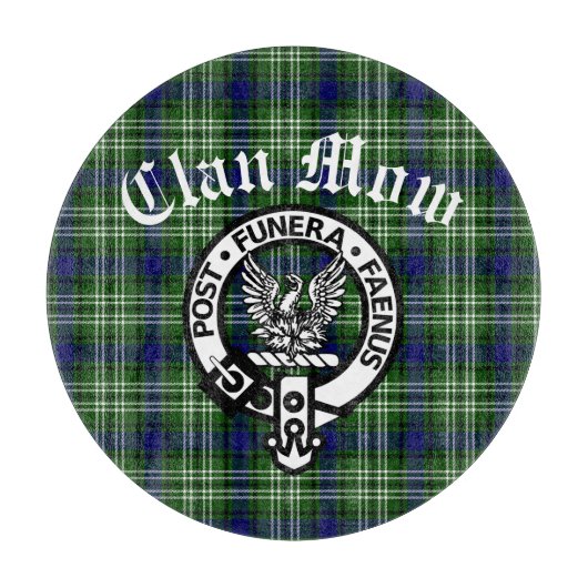 Planche À Découper Clan écossais Mow Crest & Tartan (Devant)