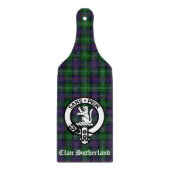 Planche À Découper Clan Sutherland Crest & Tartan (Devant)