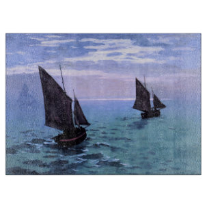 Planche À Découper Claude Monet : Bateaux de pêche sur leur chemin