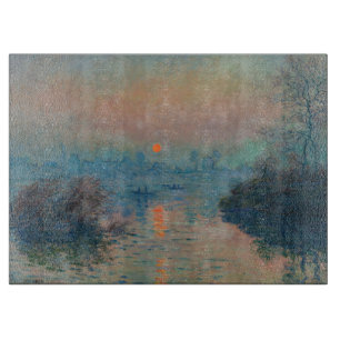 Planche À Découper Claude Monet - Coucher de soleil sur la Seine à La