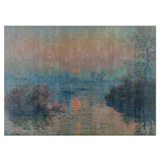 Planche À Découper Claude Monet - Coucher de soleil sur la Seine à La (Devant)
