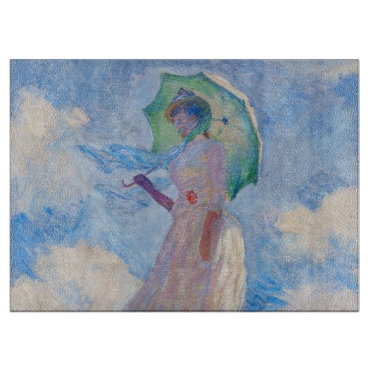 Planche À Découper Claude Monet - Femme avec Parasol face à gauche (Devant)