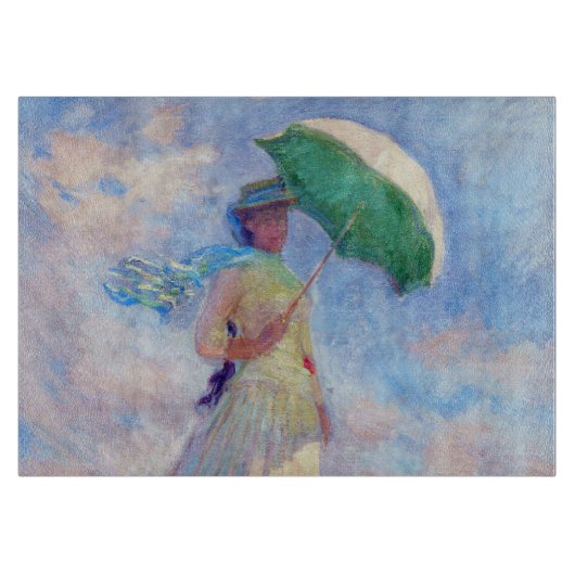 Planche À Découper Claude Monet - Femme avec un parasol face à droite (Devant)