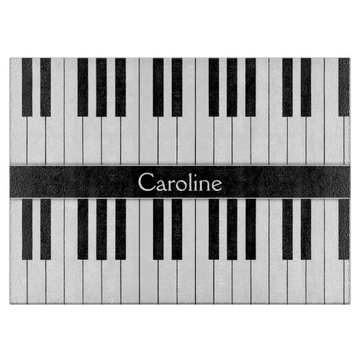 Planche À Découper Clavier blanc noir (Devant)