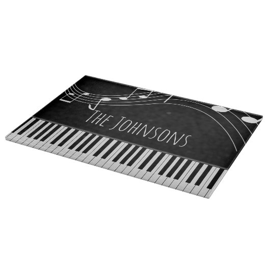Planche À Découper Clavier de piano et notes musicales (Coin)